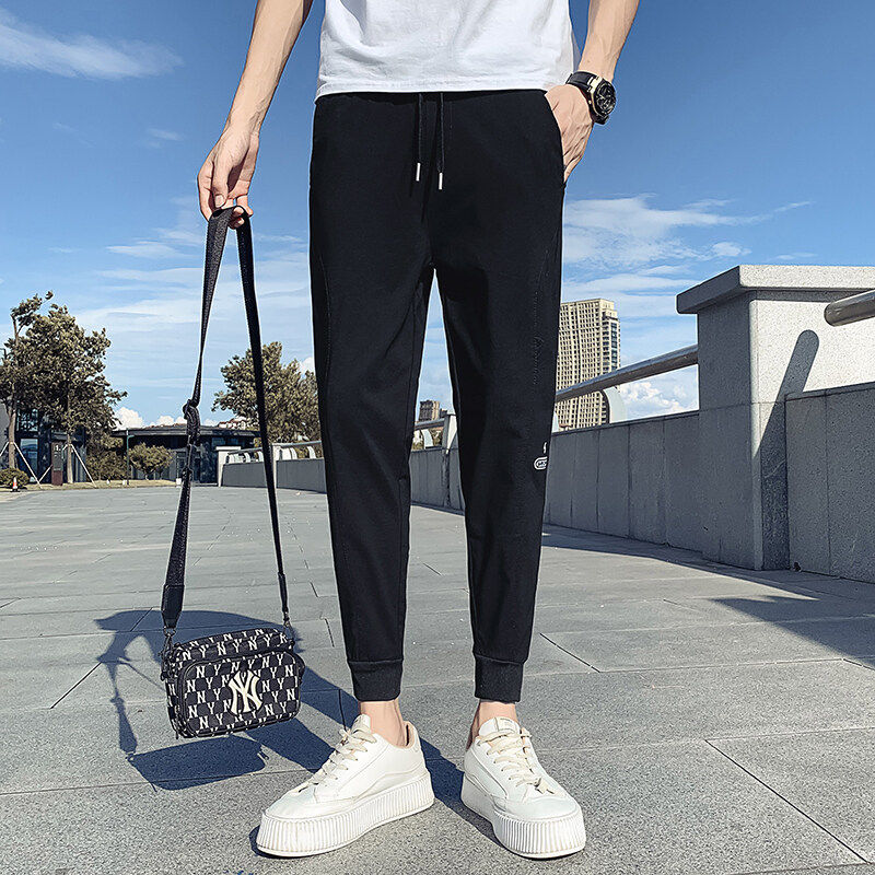 夏季九分裤社会小伙网红裤子男士束脚裤修身小脚裤A31-P48控68，男装休闲裤，星座712-1