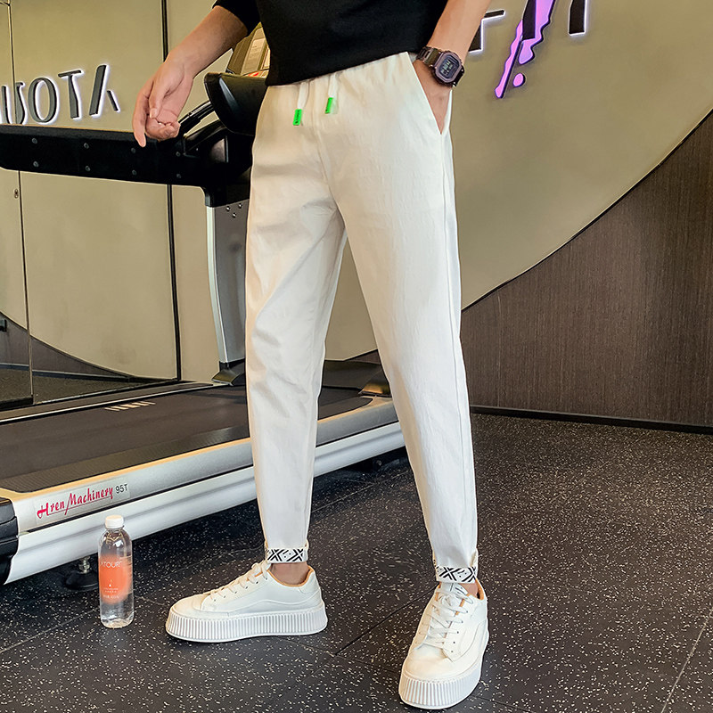 秋季长裤直筒休闲裤潮流纯色西裤韩版修身小脚裤  A12新增长裤P48图片