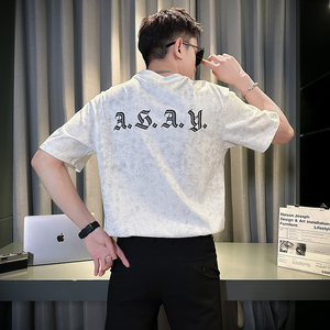 短袖T恤夏季圆领半袖体恤衫男士扎染碎花休闲上衣TX04-P58图片