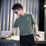 夏季薄款短袖T恤衫男士圆领碎花潮牌T恤半袖打底衫TX04-P58，男装T恤，星座712-1