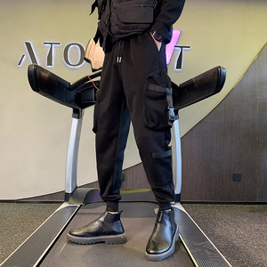2024新款春季男士卫裤运动裤口袋束脚裤修身小脚裤712-1-AK67-P48图片