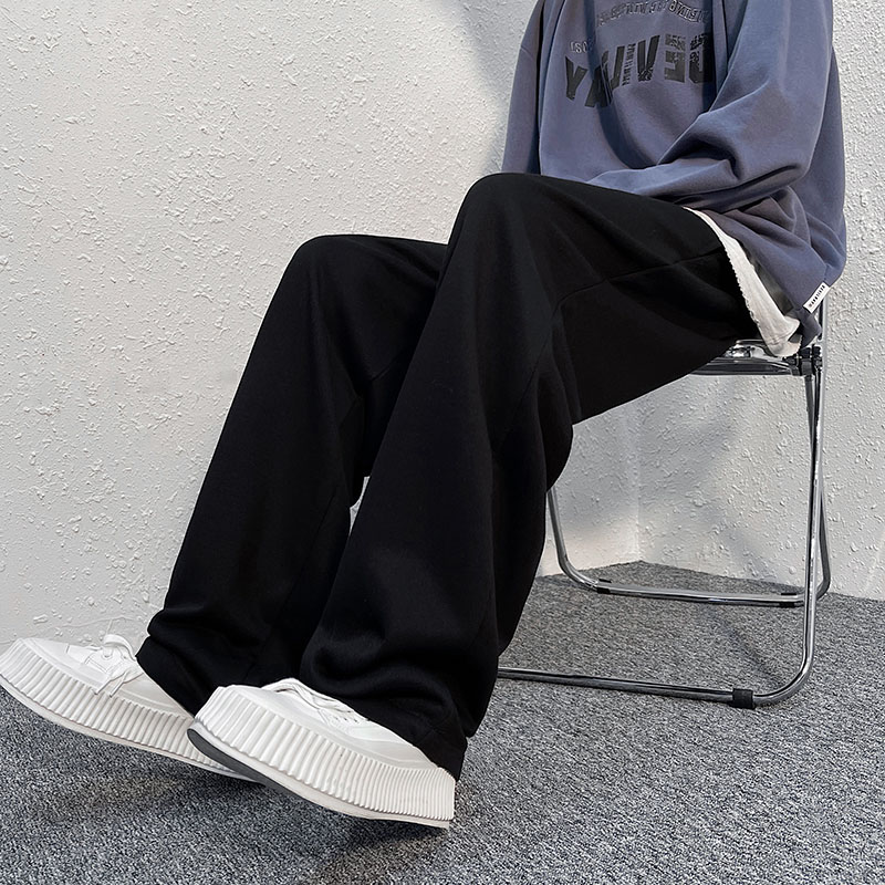 春夏装新款男士休闲裤港风潮牌拖地裤直筒款式阔腿裤编织绳卫裤,男装休闲裤,星座712-1