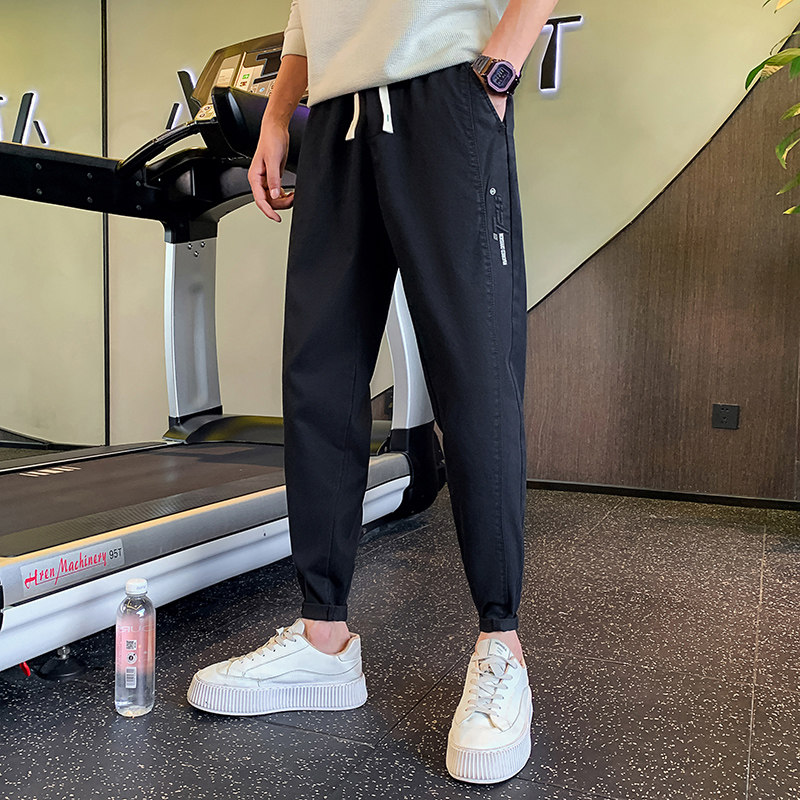 秋季长裤男士牛仔裤潮牌宽松哈伦裤百搭束脚裤社会小伙网红裤A137，男装休闲裤，星座712-1