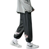 港风运动裤猫和老鼠卡通印花休闲裤男士女中性卫裤宽松阔腿裤长裤，男装休闲裤，星座712-1