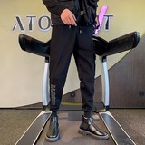 2024春装新款冬季潮牌工装裤社会小伙束脚裤修身小脚裤A166-P58，男装休闲裤，星座712-1