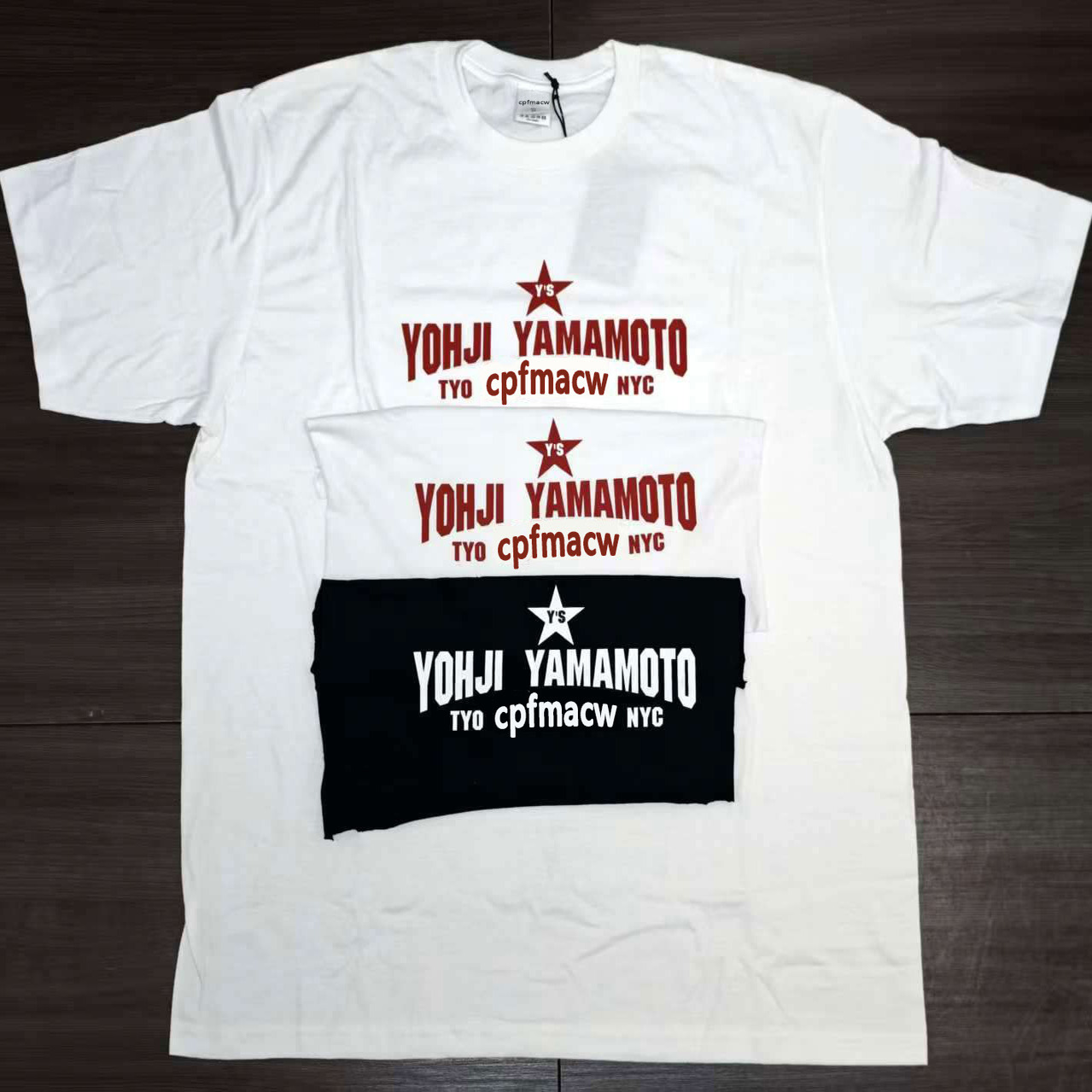 Y'S五星T恤 天花板 山本 联名款 Y'S STAR TEE五角星印花短袖TEE