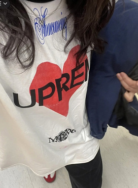 红心T恤 天花板！ zwsp出品SS25 ANNOUNCING TEE 爱心短袖情侣TEE