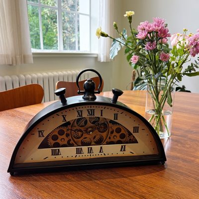 美式复古轻奢客厅台式座钟艺术创意摆件高级感钟表家用时钟装饰