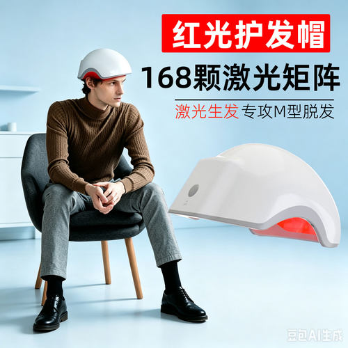 【2026跨境新款】生发帽红光激光防脱发头盔生发仪LED红光护发帽