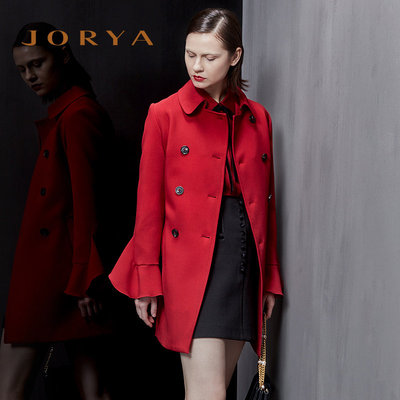 欣贺风衣jorya卓雅秋冬h型风衣