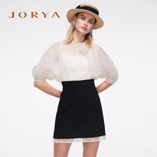 JORYA欣贺卓雅春季蝴蝶结蕾丝针