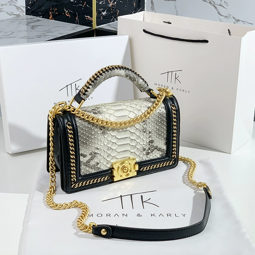 Небольшая сумка, цепь, барсетка, сумка на одно плечо, Гонконг, изысканный стиль, из натуральной кожи, в стиле Шанель