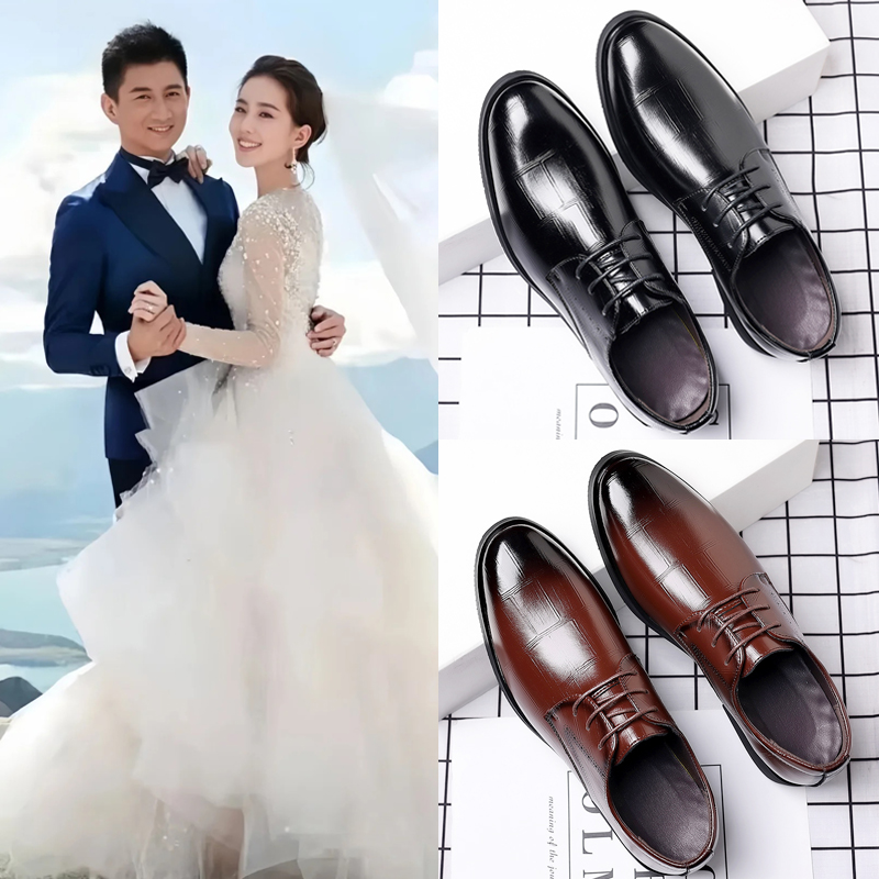 2025新款结婚鞋拍婚纱照皮鞋
