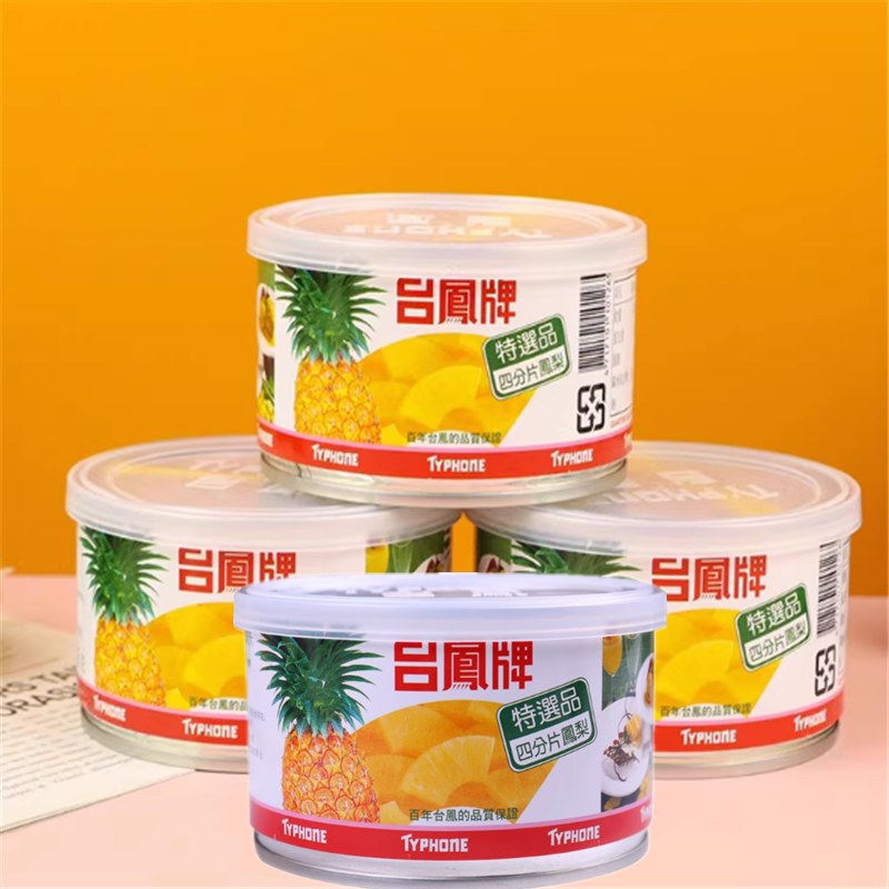 包邮 台湾进口台凤牌菠萝罐头凤梨四分片烘焙 227g*6罐