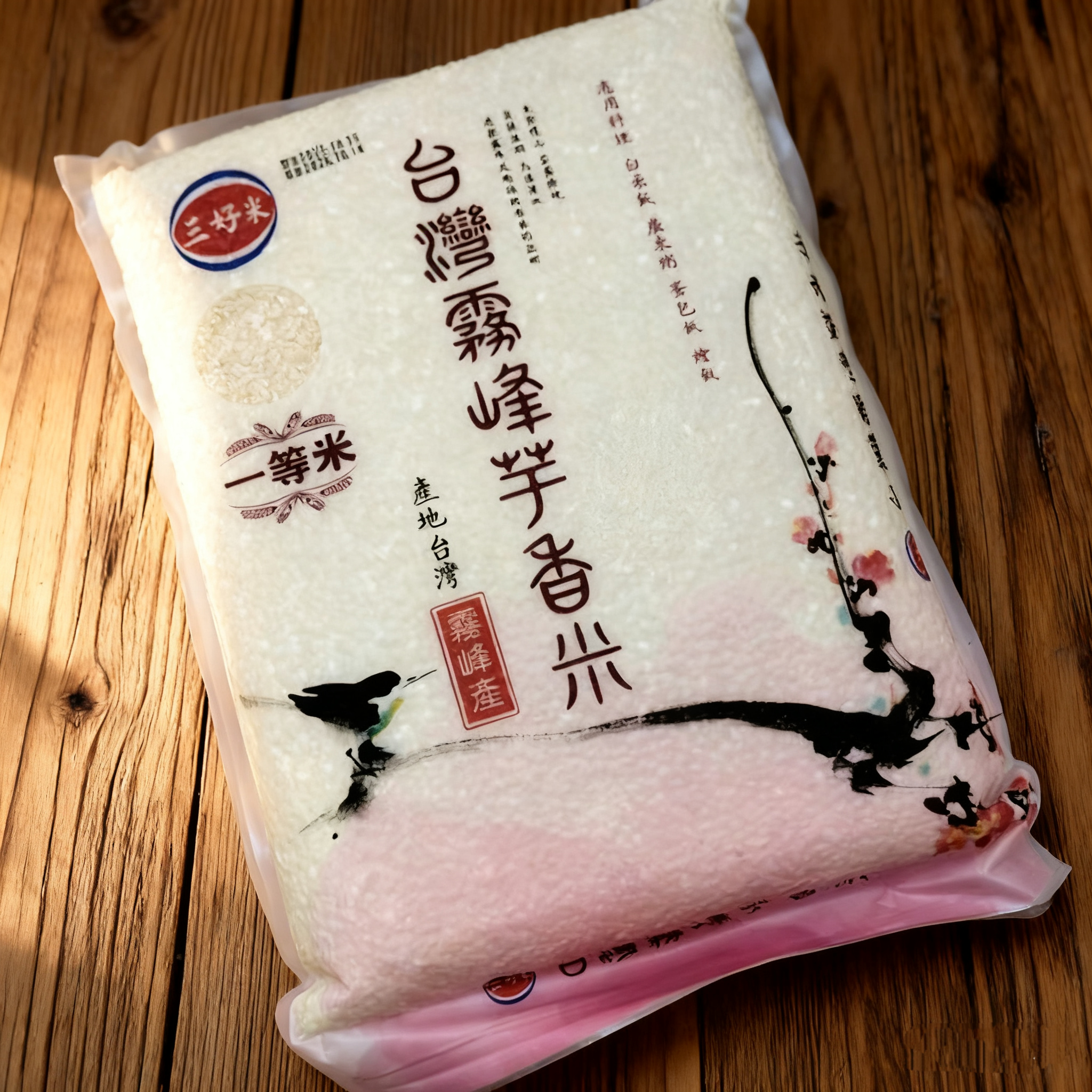 台湾三好米雾峰芋香米白米1.8kg优质好米珍珠米煮粥煲饭一等好米