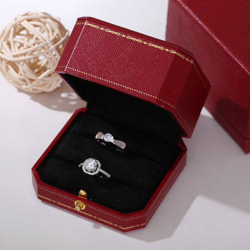 卡家仿真钻戒礼盒情侣锆石
