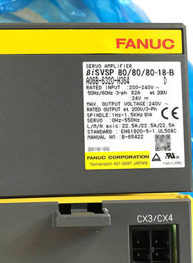 A06B-6320-H364 BISVSP 80/80/80-18-B FANUC发那科全新伺服驱动