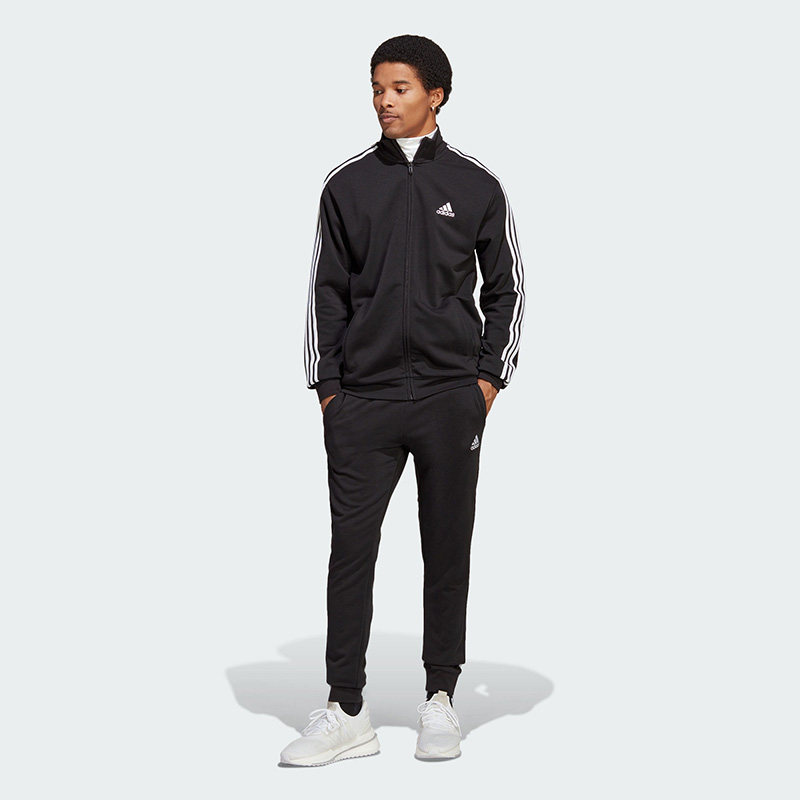 Adidas阿迪达斯男子春秋正品运动休闲跑步舒适透气长款套装IC6766