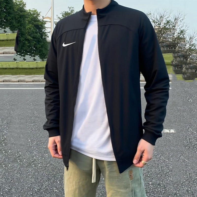 黑色外套男装薄款耐克夏
