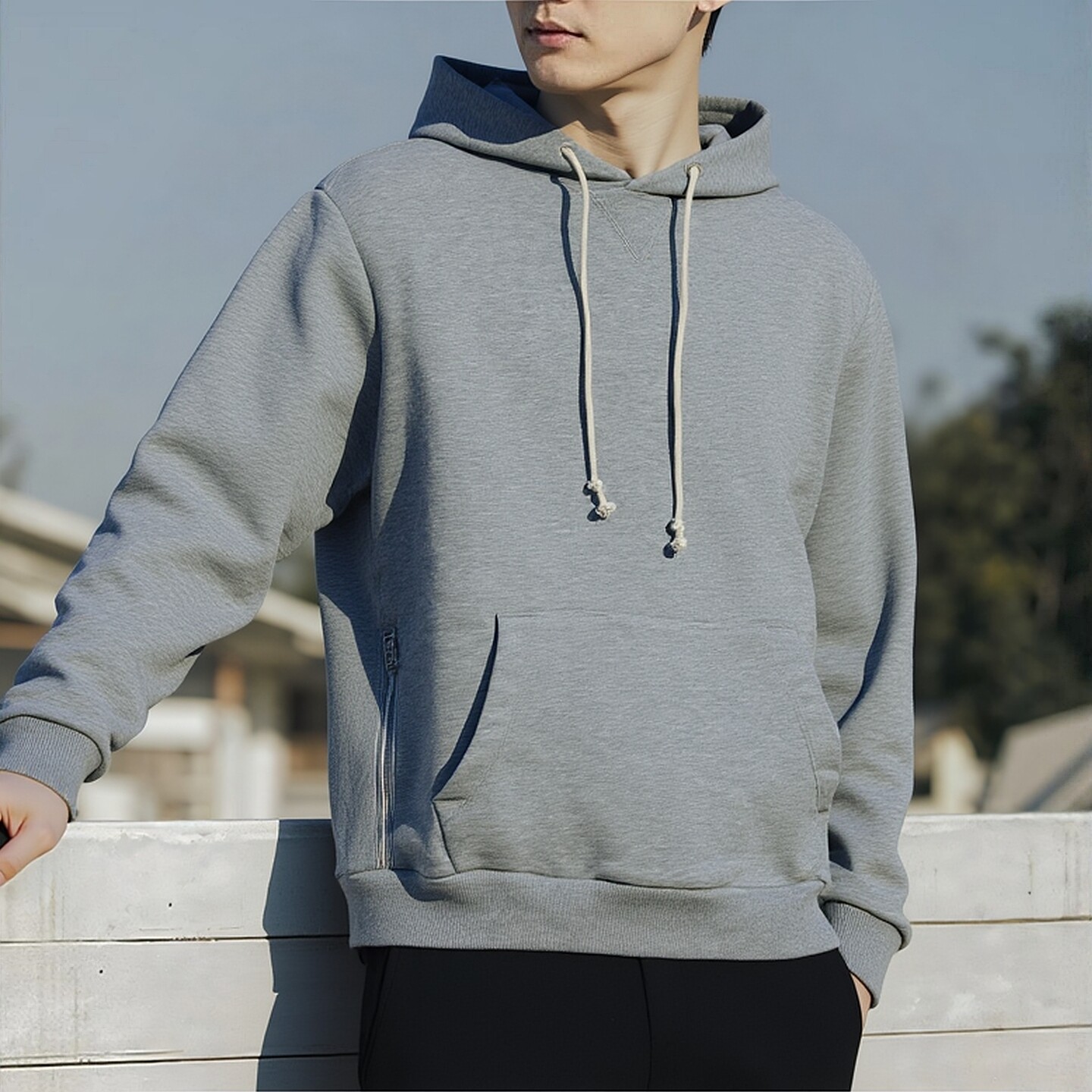 灰色连帽卫衣Nike耐克男
