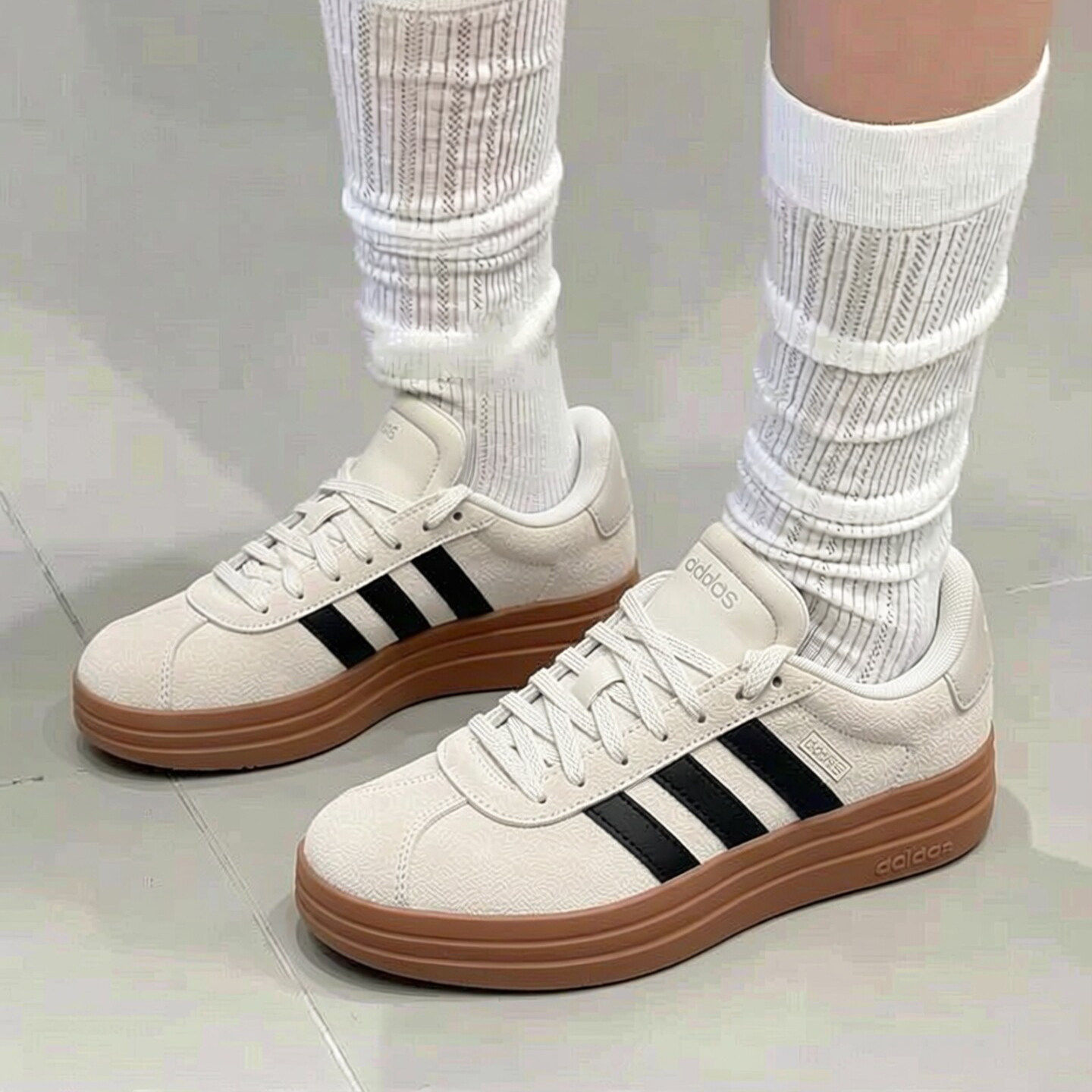 adidas阿迪达斯厚底板鞋女鞋新款韩版增高复古低帮德训麂皮休闲鞋