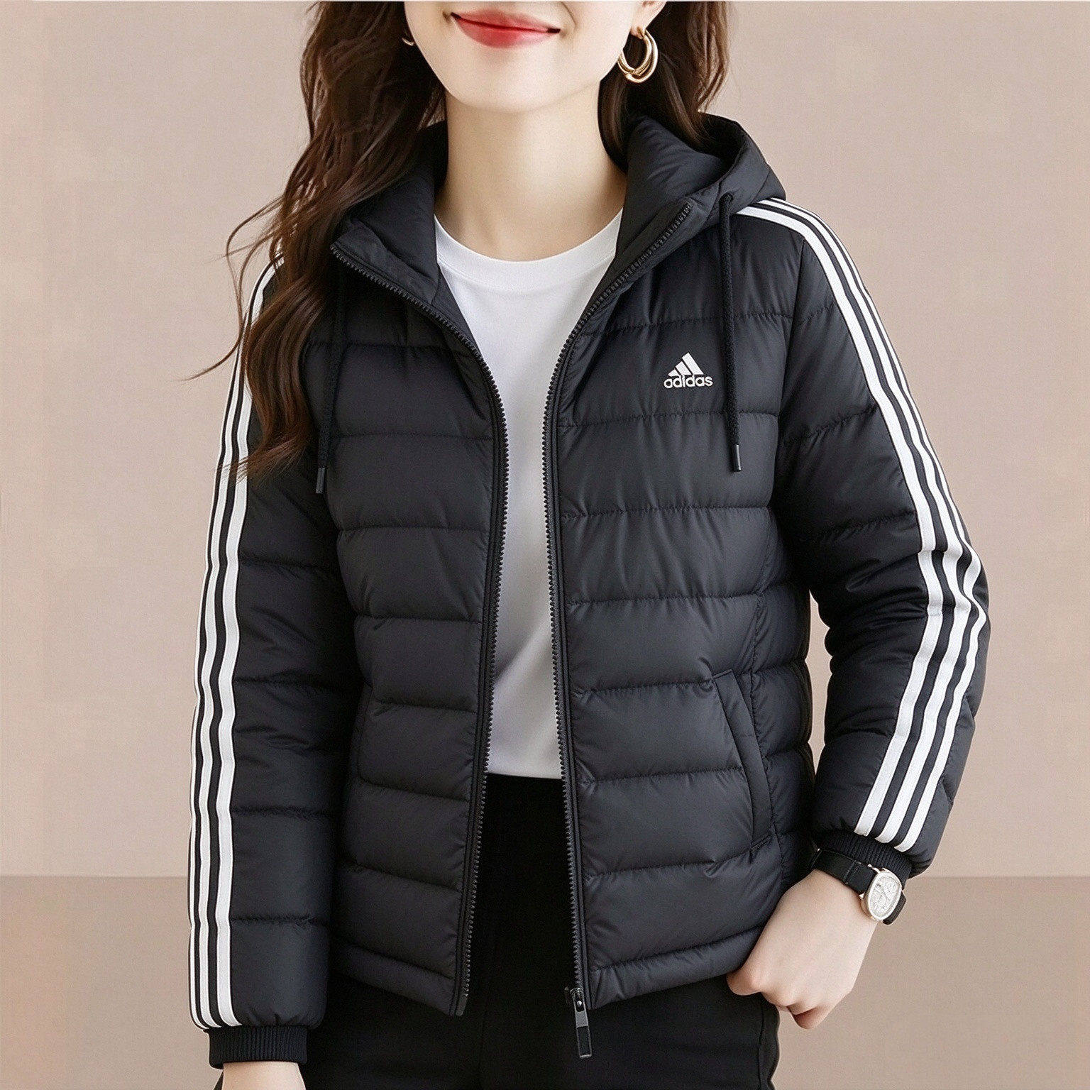 阿迪达斯女士羽绒服冬季新款都市通勤健身90%鸭绒运动休闲外套