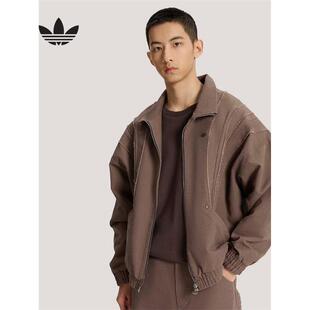 adidas阿迪达斯三叶草SANTIAGO外套2026春男做旧风梭织夹克KR2620