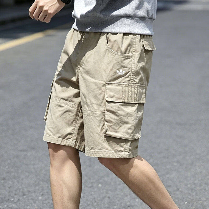 阿迪达斯三叶草工装短裤男裤季正品五分裤宽松透气休闲裤运动裤子