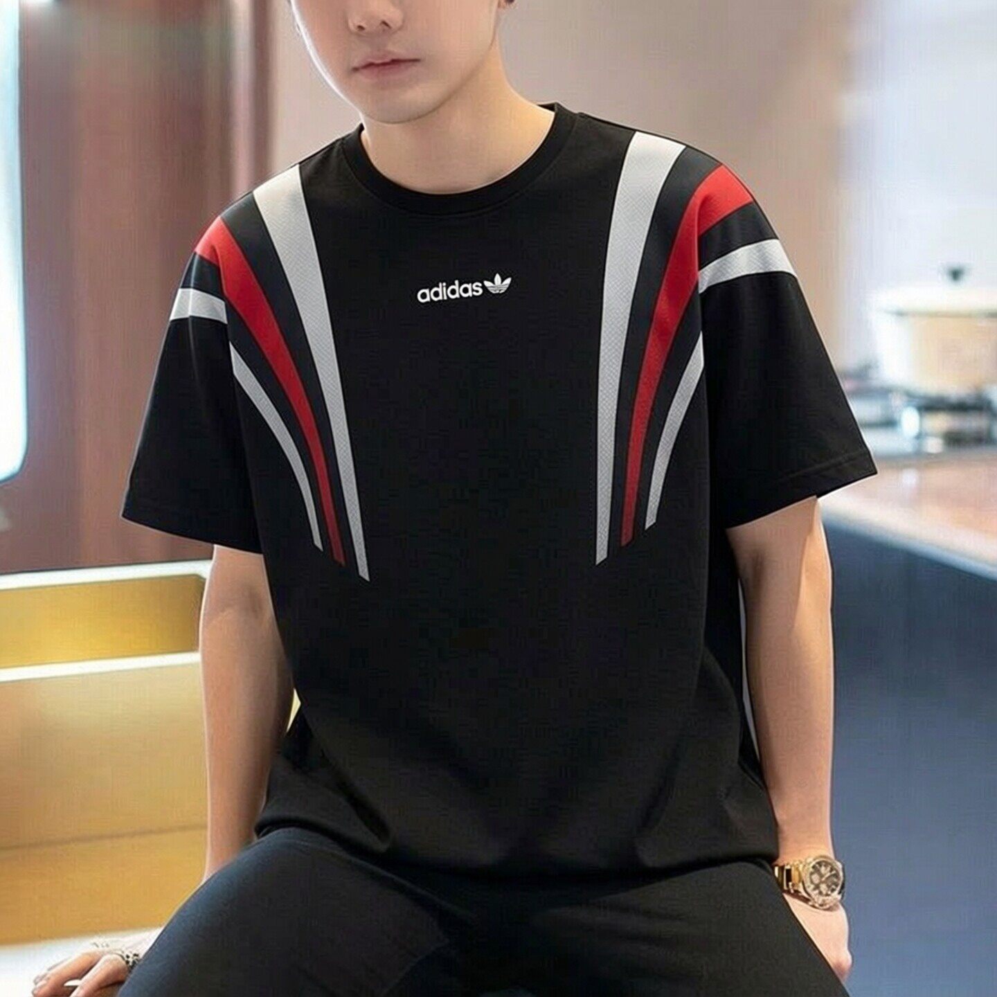 阿迪达斯三叶草短袖男夏