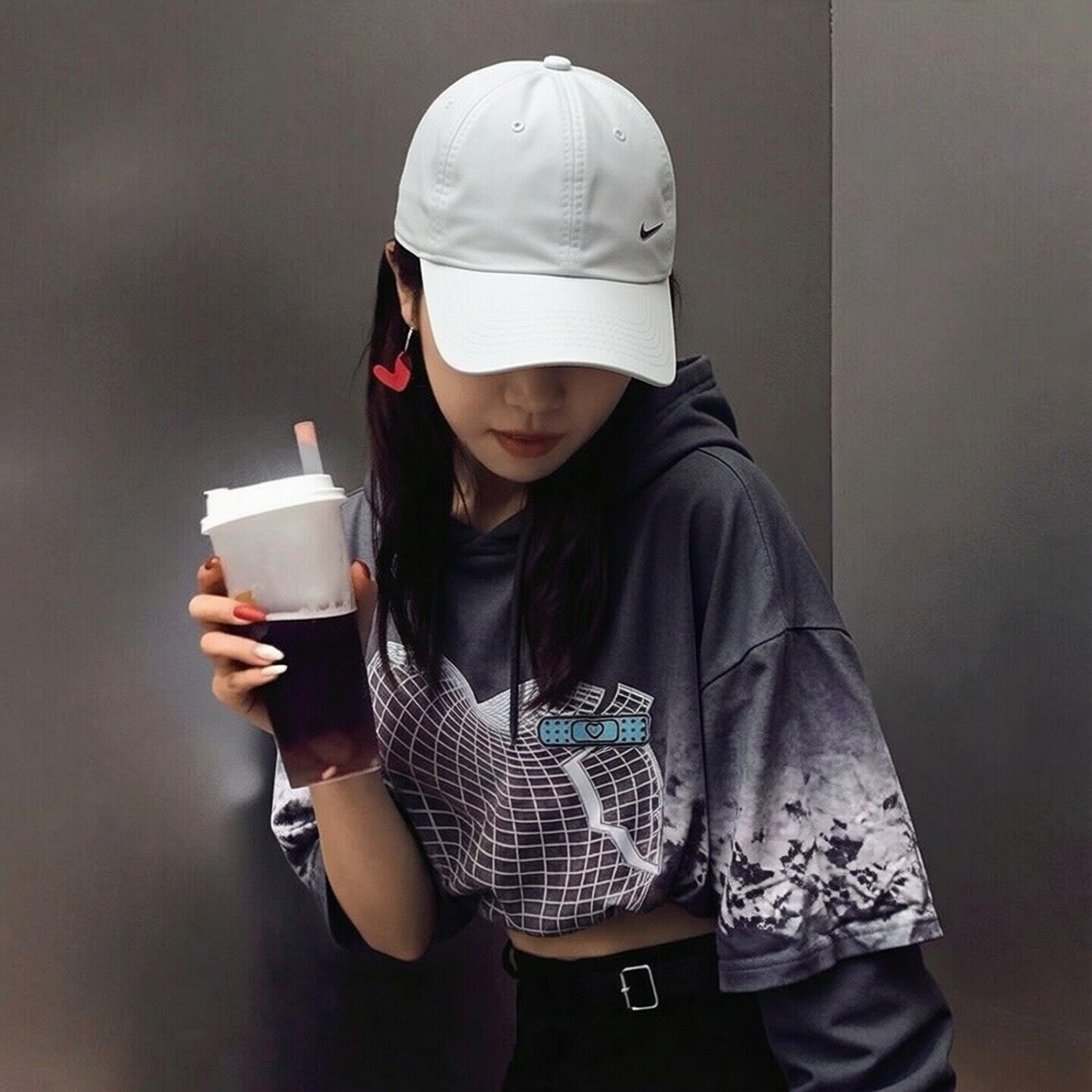 Nike耐克正品灰色鸭舌帽新款棒球帽防晒透气运动帽男女潮流休闲帽