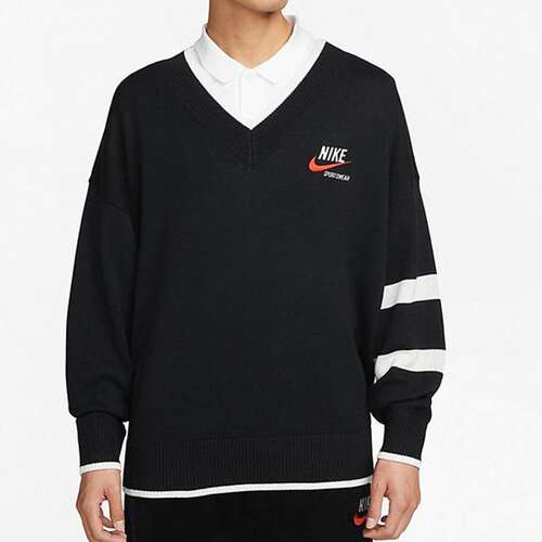 Nike/耐克 男卫衣秋正品休闲运动针织宽松透气套头衫 DX0009-010