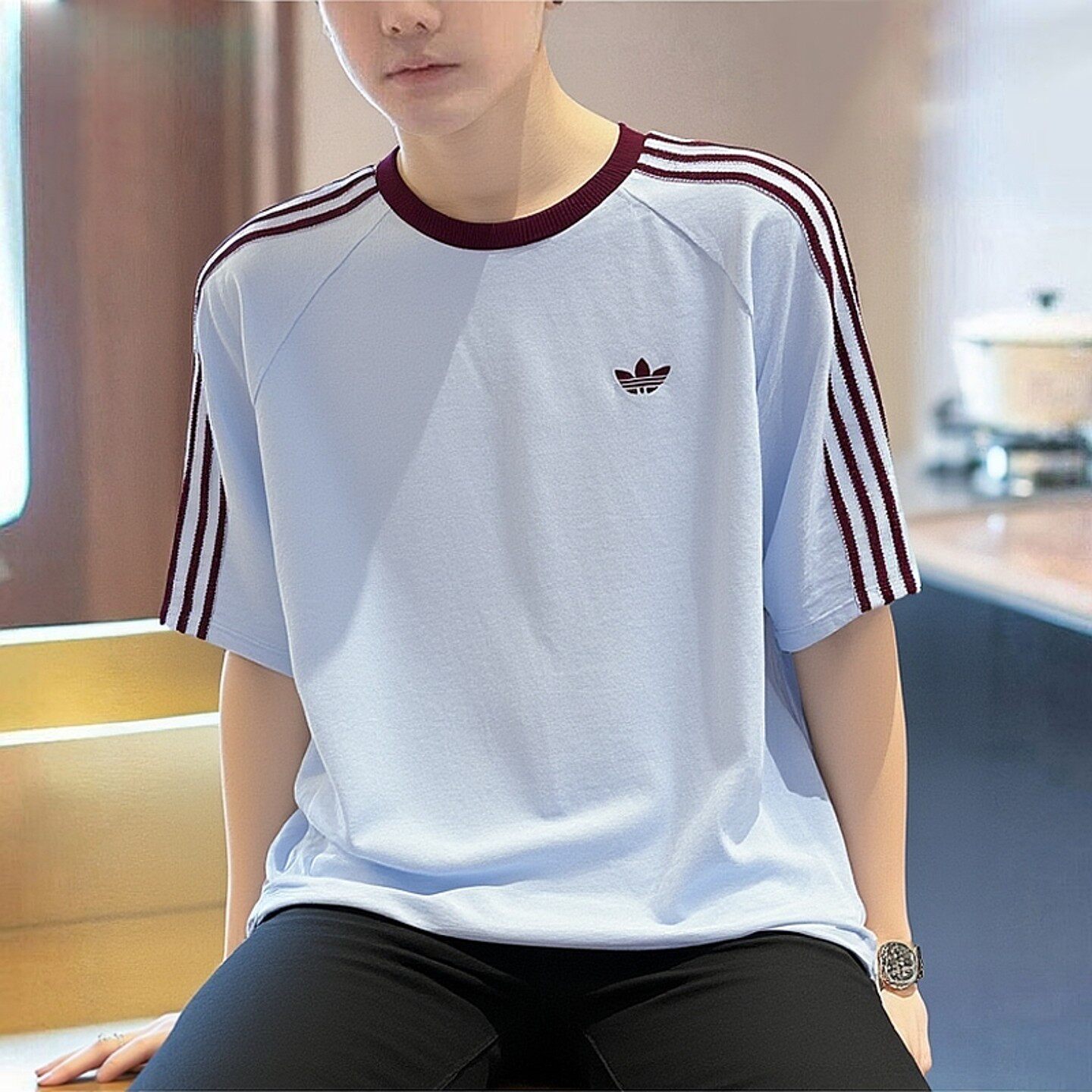Adidas三叶草短袖男夏季