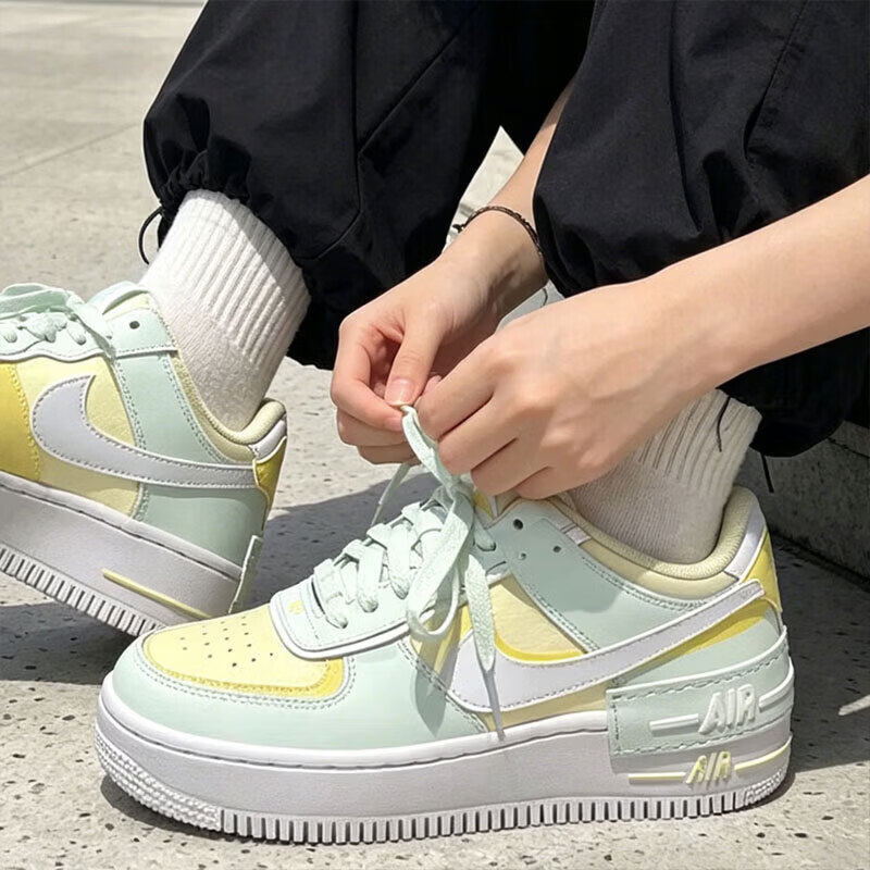 Nike耐克新款AF1空军一号马卡龙冰淇淋球鞋带男女运动休闲鞋潮流