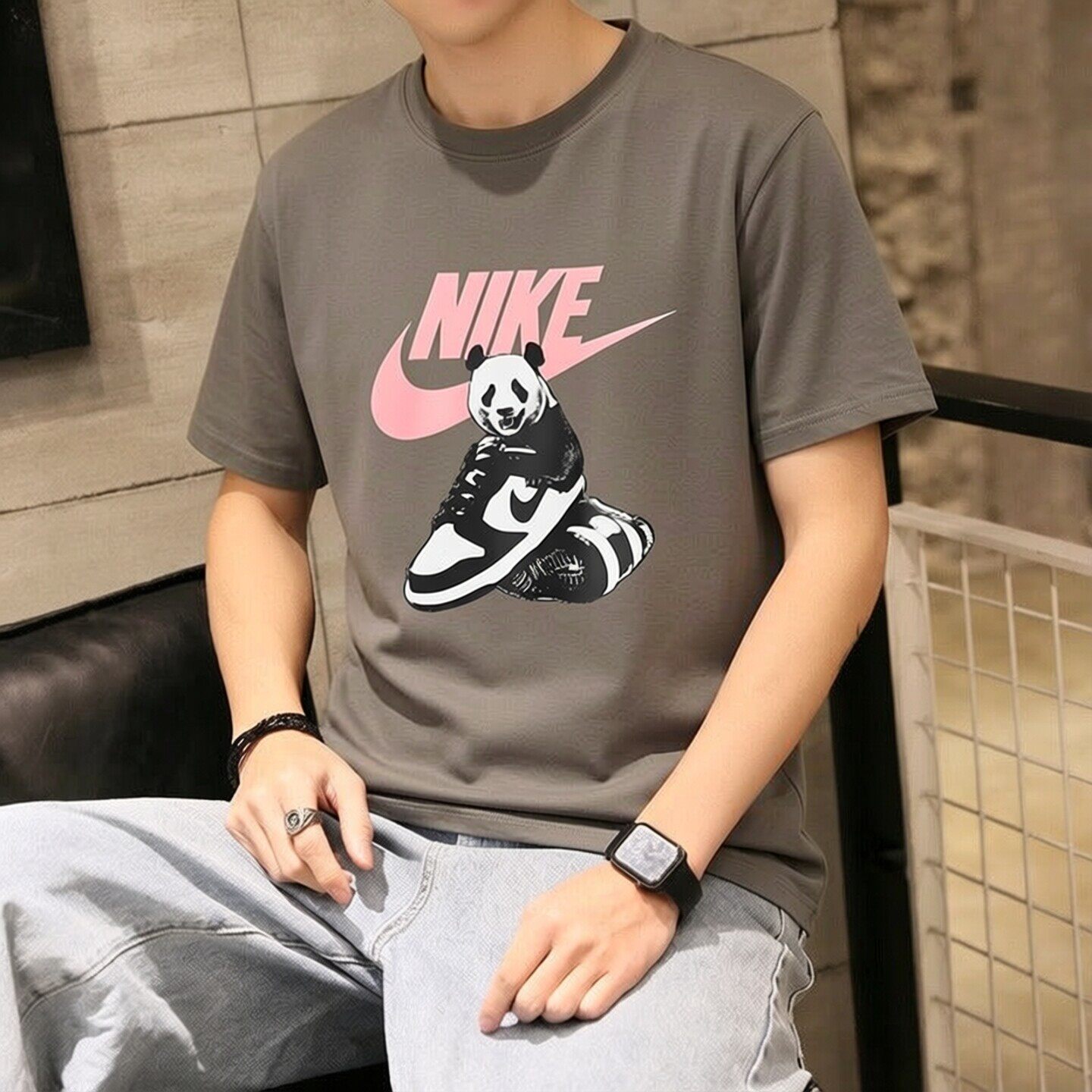 短袖Nike耐克男装熊猫印