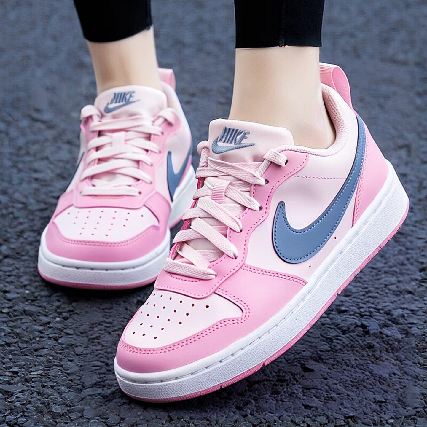 Nike耐克鞋子低帮粉色板鞋2026年新款女鞋轻便运动鞋减震休闲鞋潮