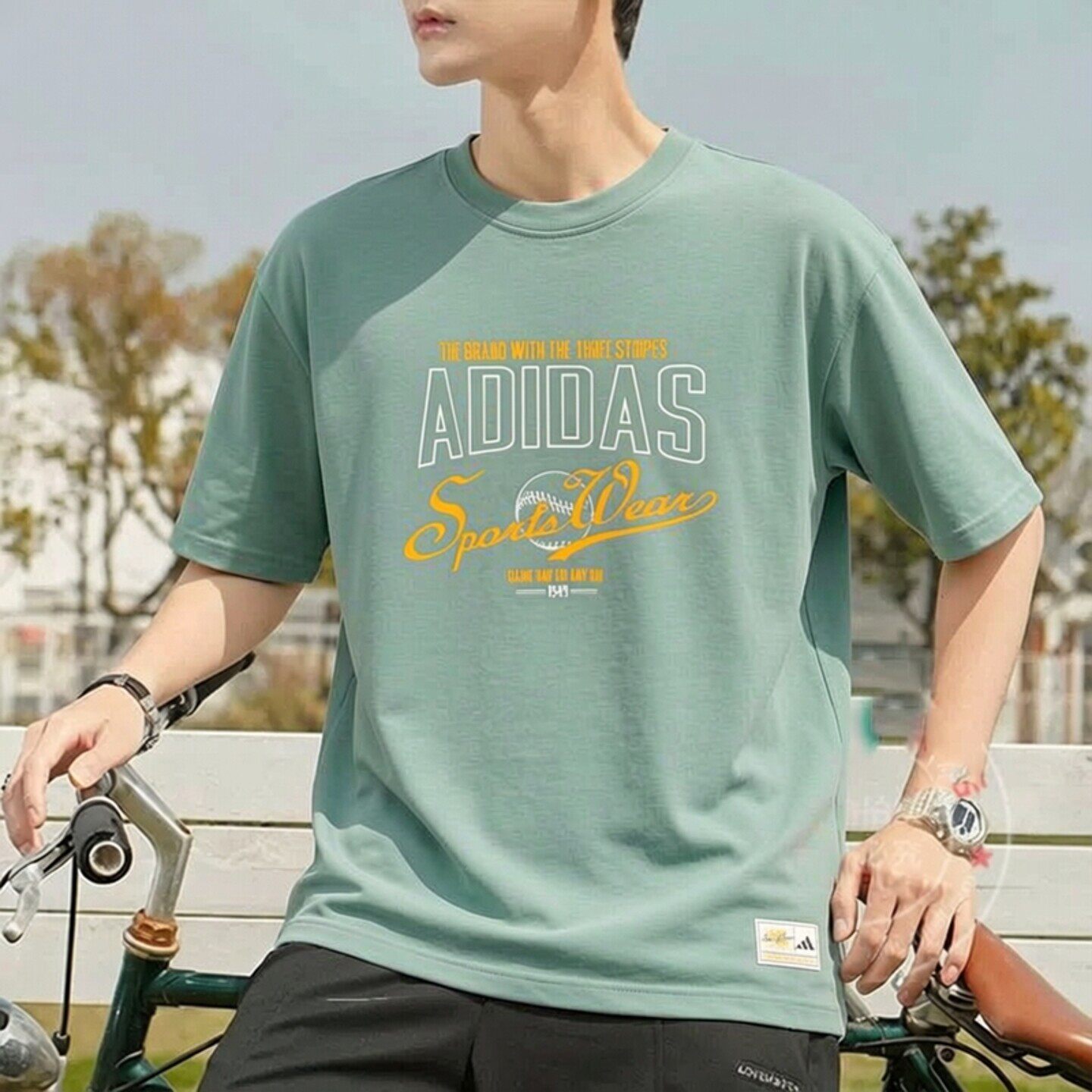 adidas阿迪达斯短袖男T恤夏季正品宽松美式复古字母篮球运动半袖