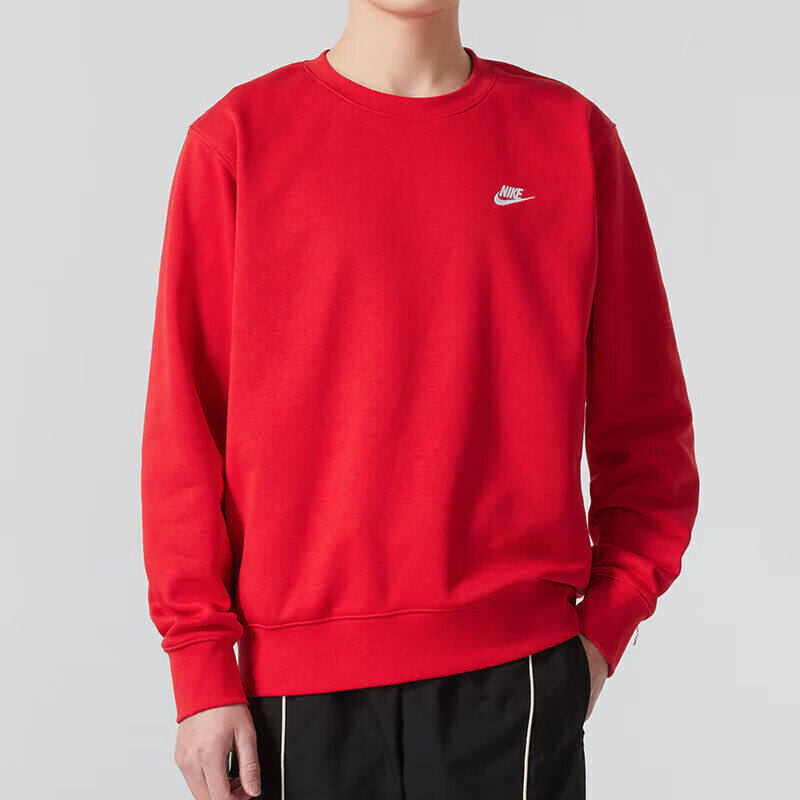 红色卫衣男NIKE耐克正品