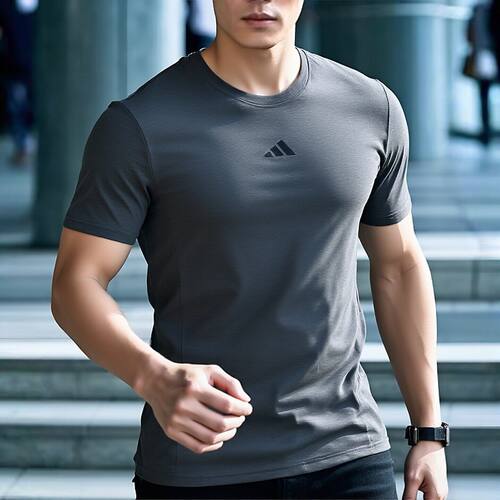 Adidas速干短袖T恤夏季男