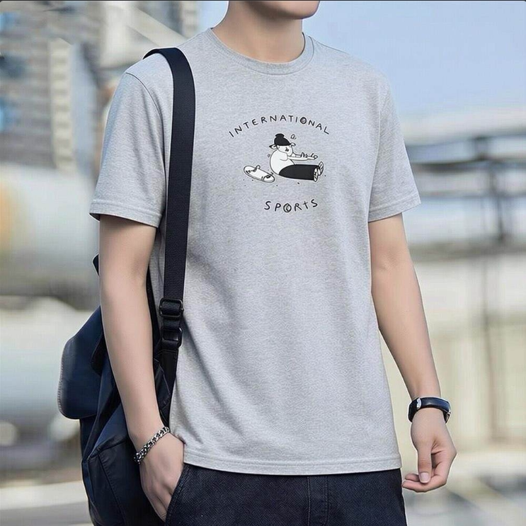 阿迪达斯短袖T恤男士夏季正品三叶草运动服灰色透气圆领半袖上衣