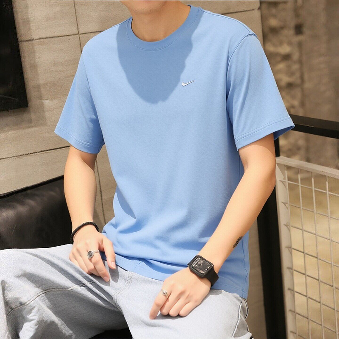 NIKE耐克圆领短袖男装夏