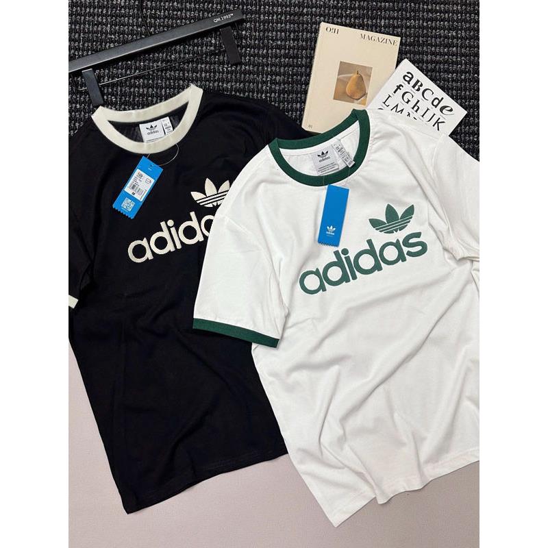 三叶草正品短袖男透气宽松美式白色复古夏季正品阿迪达斯正品半袖