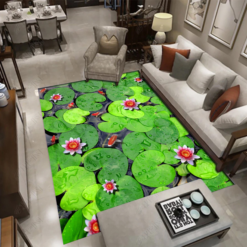定制3D立体地板胶地垫进门地胶加厚免贴玄关客厅家用防水耐磨直铺