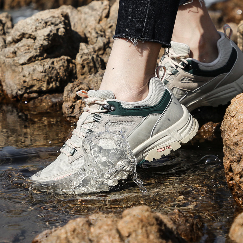 悍途防水透气户外鞋女鞋防滑耐磨登山鞋男低帮旅游运动爬山徒步鞋