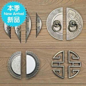 新中式古典半圆形拉h手青古铜抽屉柜门拉手欧式仿古衣柜子橱柜把