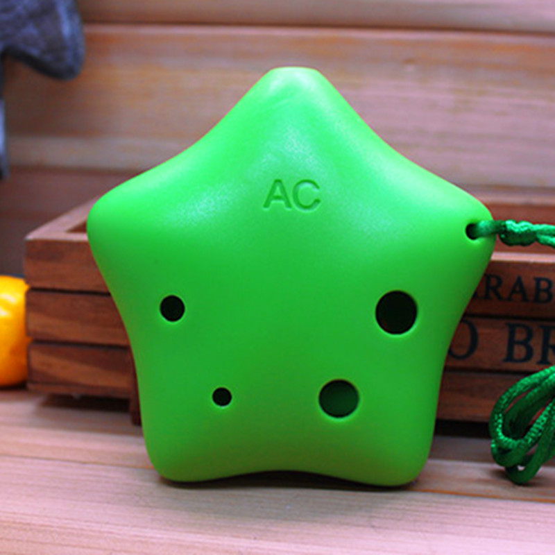 6孔中音c调星型树脂防摔陶笛