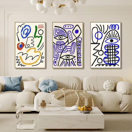 Marcello Velho名画装饰画抽象简约线条艺术客厅玄关背景墙挂画