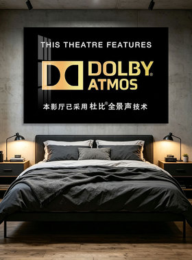 影音标志识杜比装饰画个性创意DTS音效工作室电影家庭院墙壁挂画