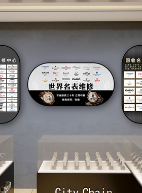 钟表店工业风文字装饰画