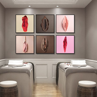 美容院装饰画月子中心私密保养挂画妇科产后护理私处整形阴道壁画