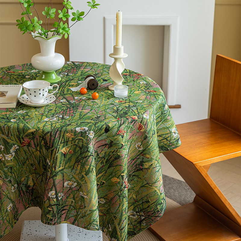 美式乡村复古风棉麻桌布长方形餐桌布茶几布小清新田园风台布盖巾